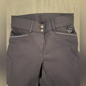 Ovation Elegance Breeches Navy 24R Full Seat Silicon Grip